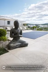Sitting woman in Yoga position, ca. 30 cm H 